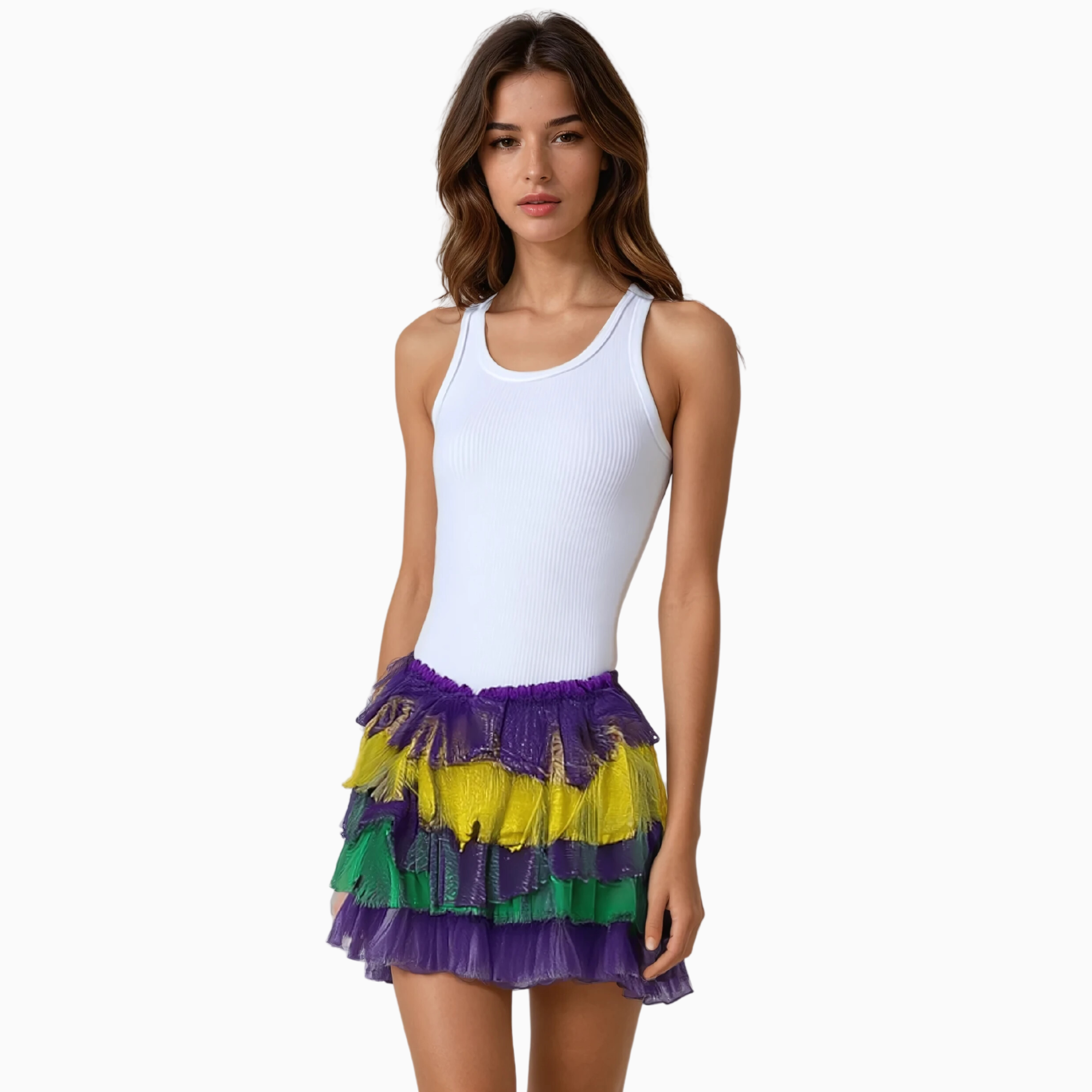 Mardi Gras Tutu Skirt, Purple, Green and Gold
