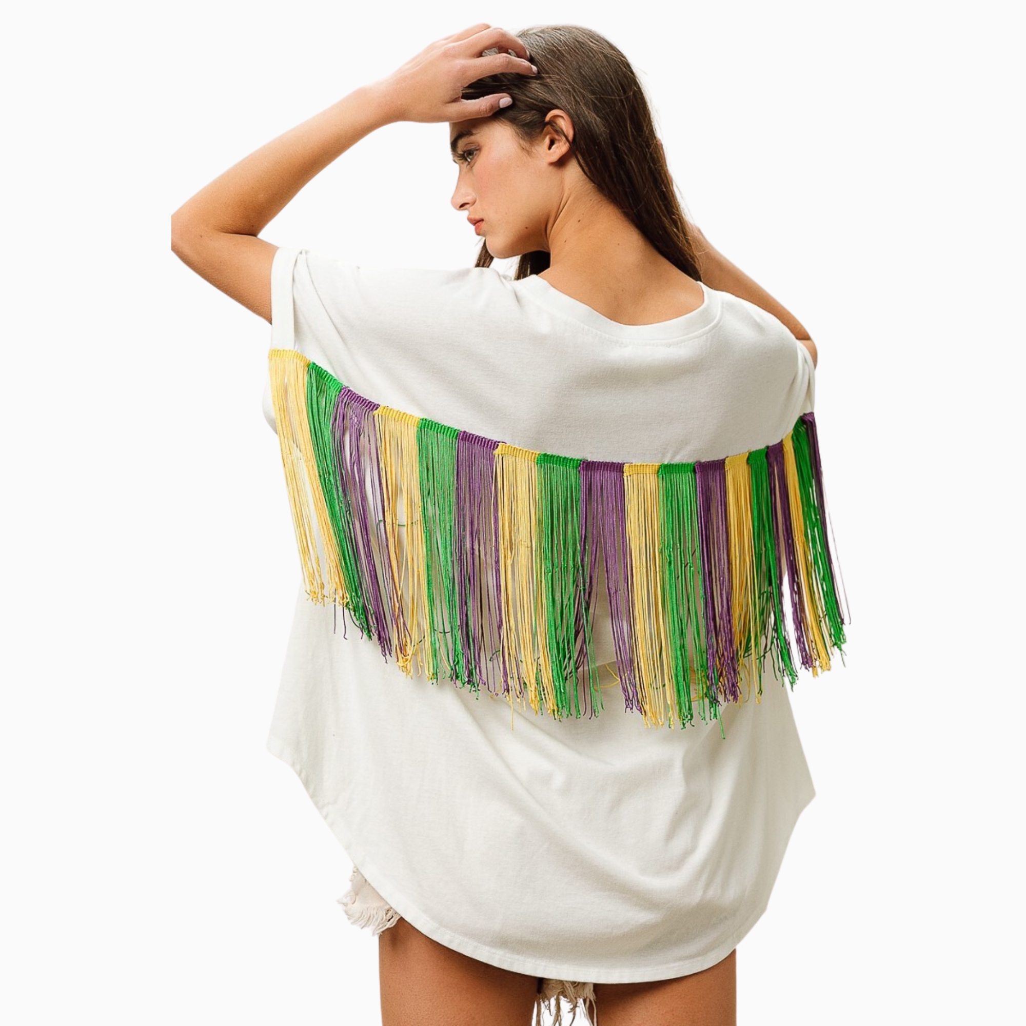 Vintage Washed Fleur Mardi Gras Top