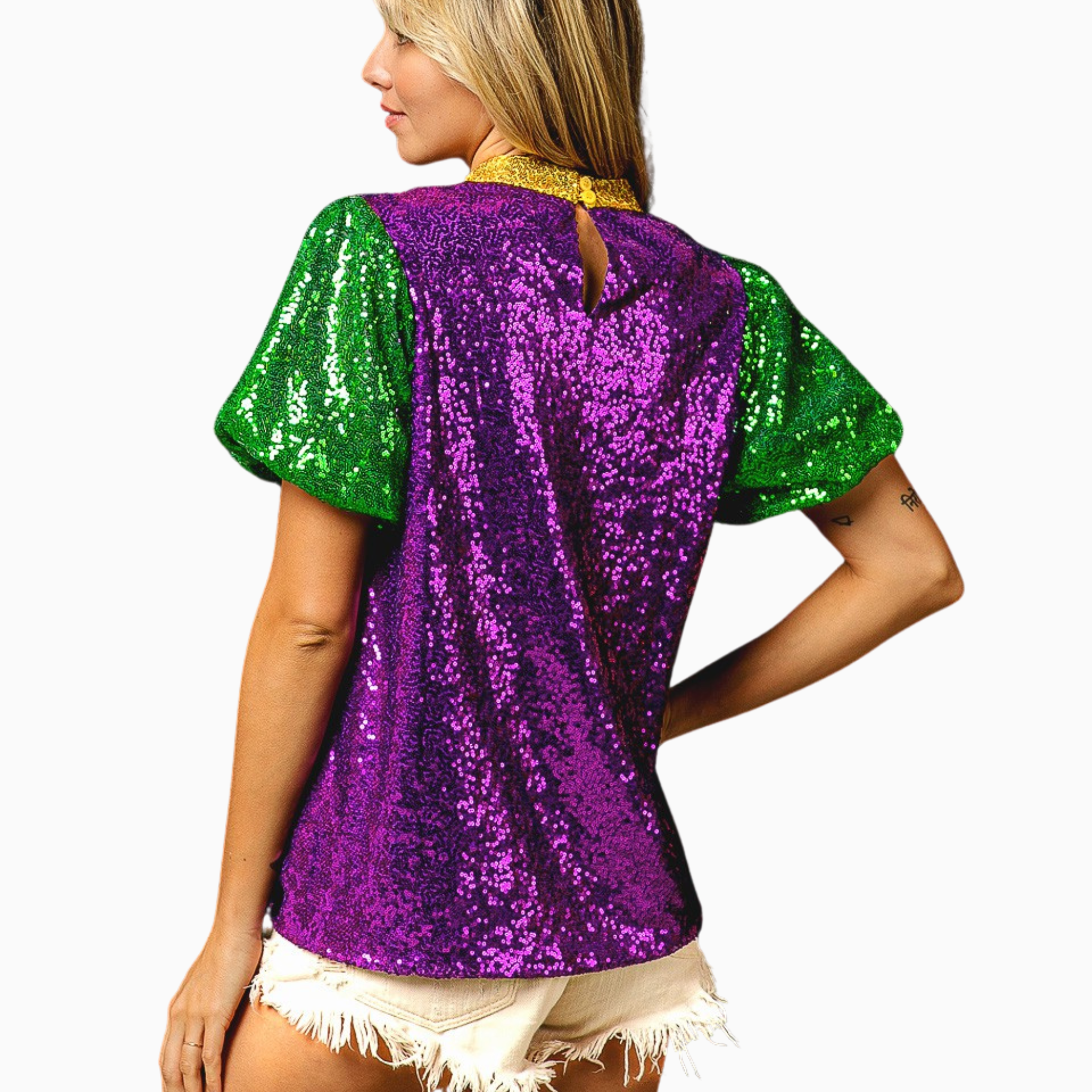 Mardi Gras Sequin Top