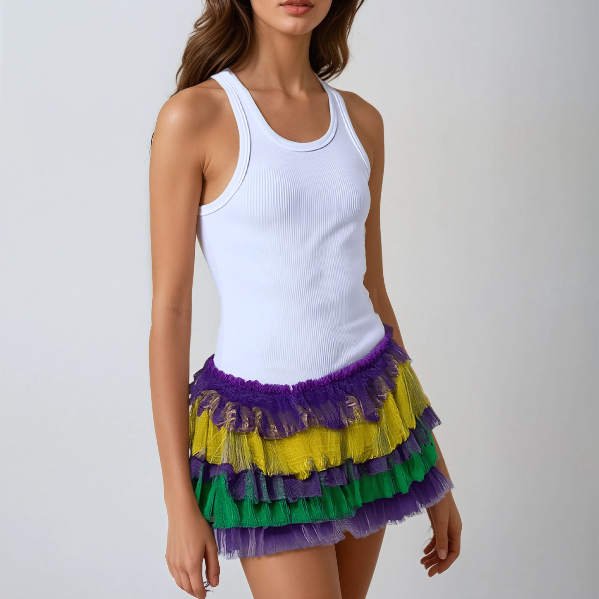 Mardi Gras Tutu Skirt, Purple, Green and Gold