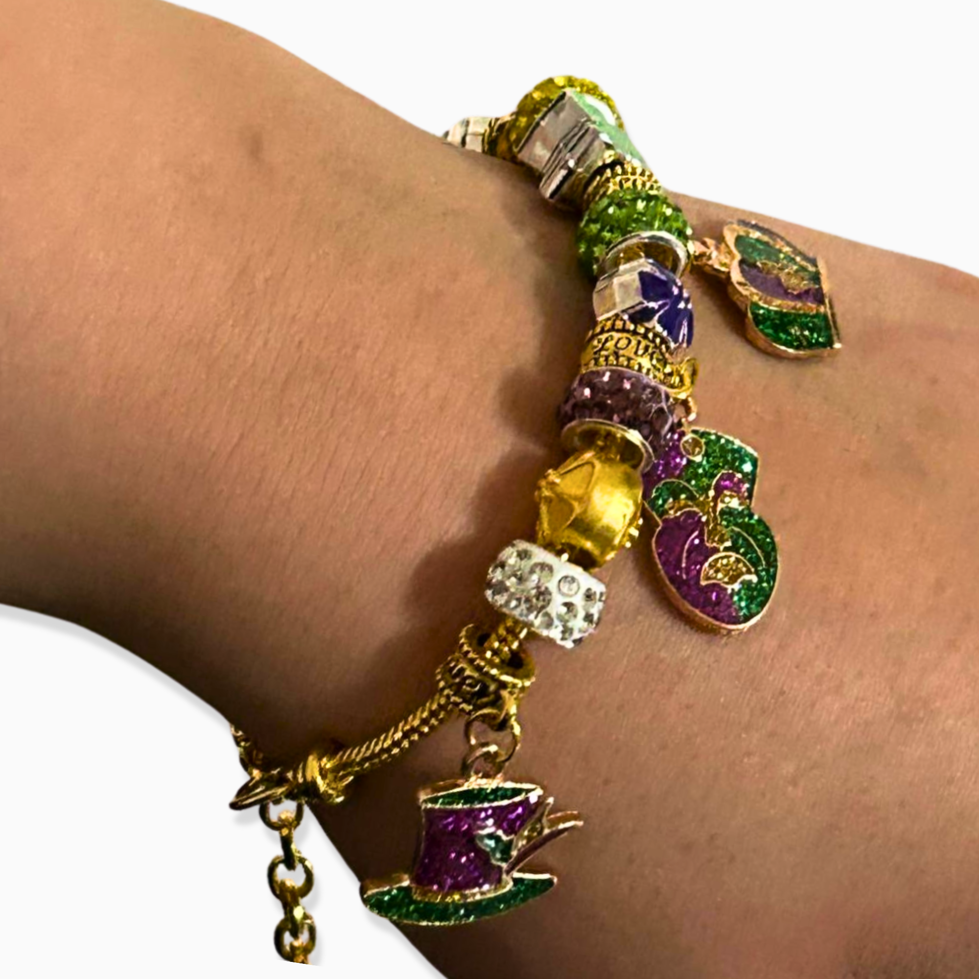 Mardi Gras Charm Bracelet