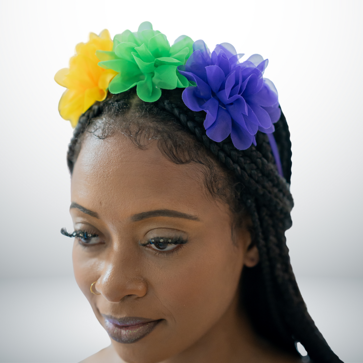 ardi_Gras_Floral_Headband_with  display picture 1